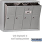 Salsbury Industries Vertical Mailbox - 4 Doors - Aluminum - Surface Mounted - USPS Access (Model 3504ASU)