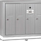 Salsbury Industries Vertical Mailbox - 4 Doors - Aluminum - Surface Mounted - USPS Access (Model 3504ASU)