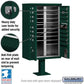 Salsbury 16 Door Cluster Mailbox A Size, USPS Type III Cluster Box Unit, Green - 3316GRN-U