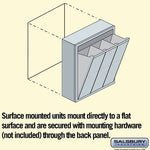Salsbury Vertical Mailbox - 3 Doors - Aluminum - Surface Mounted - USPS Access - 3503ASU