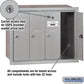 Salsbury 3504ARU Recessed Mounted 4 Door Vertical Mailbox and USPS Access, Aluminum