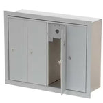 Salsbury 3504ARU Recessed Mounted 4 Door Vertical Mailbox and USPS Access, Aluminum