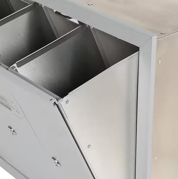 Salsbury 3504ARU Recessed Mounted 4 Door Vertical Mailbox and USPS Access, Aluminum