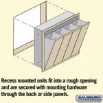 Salsbury Industries 3504SRU Recessed Mounted Vertical Mailbox for use with USPS Lock, 4 Doors, Sandstone