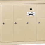 Salsbury Industries 3504SSU Surface Mounted Vertical Mailbox with USPS Access and 4 Doors, Sandstone