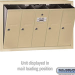 Salsbury Industries 3505SSU Surface Mounted Vertical Mailbox with USPS Access and 5 Doors, Sandstone