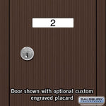 Salsbury 3505ZSU Surface Mounted 5 Door Vertical Mailbox Bronze with USPS Access
