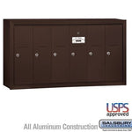 Salsbury 6 Door Vertical Mailbox - Bronze - Surface Mounted - USPS Access (3506ZSU)