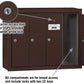 Salsbury 4 Door Vertical Mailbox 3504ZSU - Surface Mounted - USPS Access