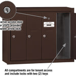 Salsbury 4 Door Vertical Mailbox 3504ZSU - Surface Mounted - USPS Access
