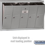 Salsbury Vertical Mailbox 5 Door, Aluminum - 3505ASP (Includes Master Commercial Lock)
