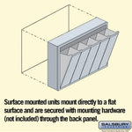 Salsbury Vertical Mailbox 5 Door, Aluminum - (Includes Master Commercial Lock) Surface Mounted - Private Access - 3505ASP