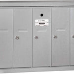 Salsbury Vertical Mailbox 5 Door, Aluminum - 3505ASP (Includes Master Commercial Lock)