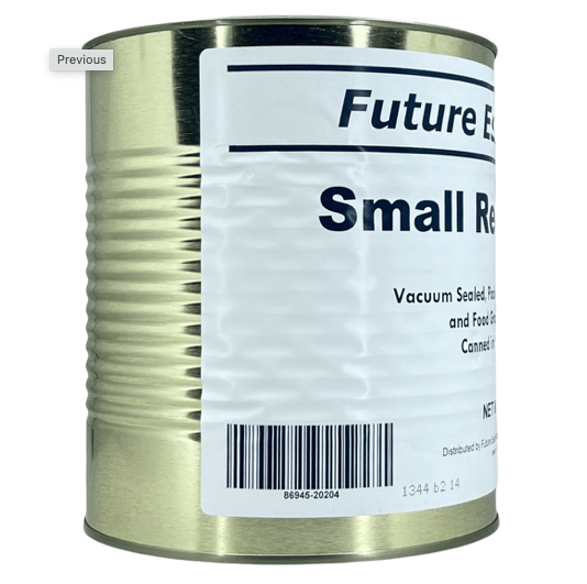 Future Essentials Small Red Beans are packed in a #10 can, which contains 5 pounds of beans. The beans are sealed in an oxygen and moisture free environment, which gives them a shelf life of 30 years.