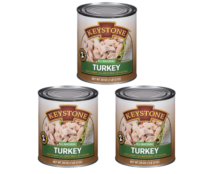 Keystone Meats All Natural Canned Turkey, 28 Ounce 3 cans