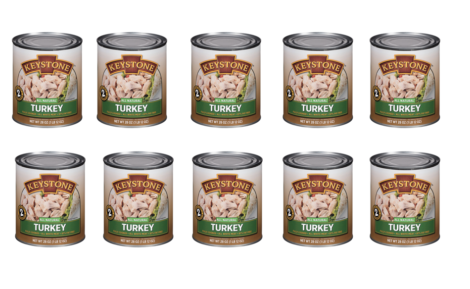 Keystone Meats All Natural Canned Turkey, 28 Ounce 10 cans