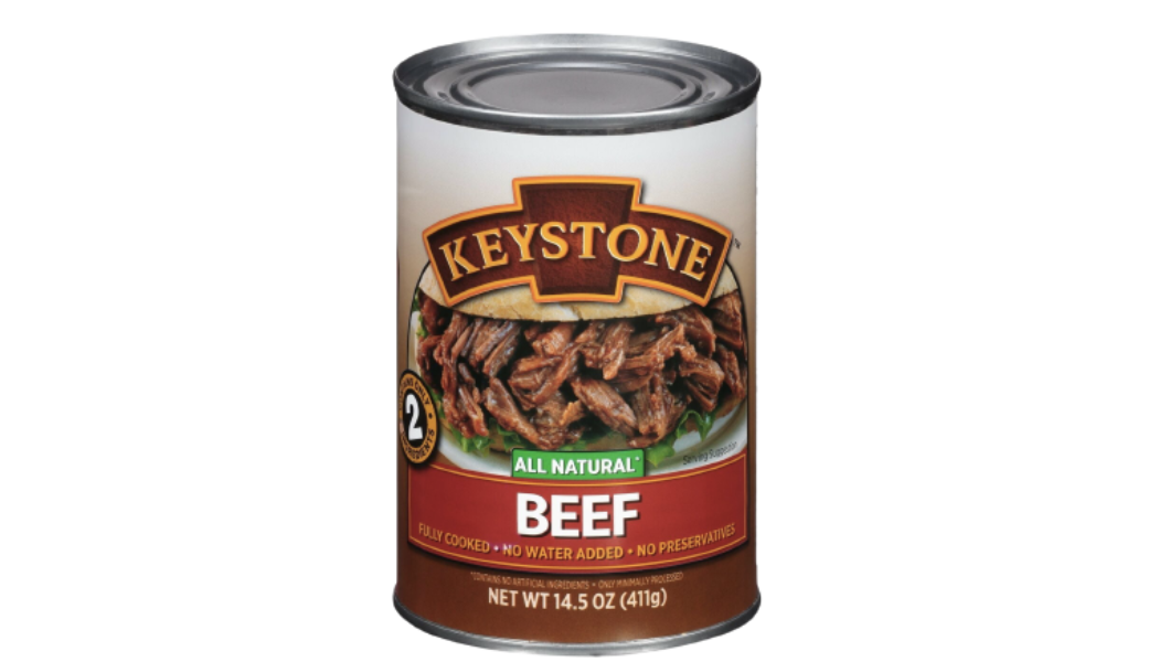 Keystone Meats All Natural Canned Beef, Ground, 14 Ounce