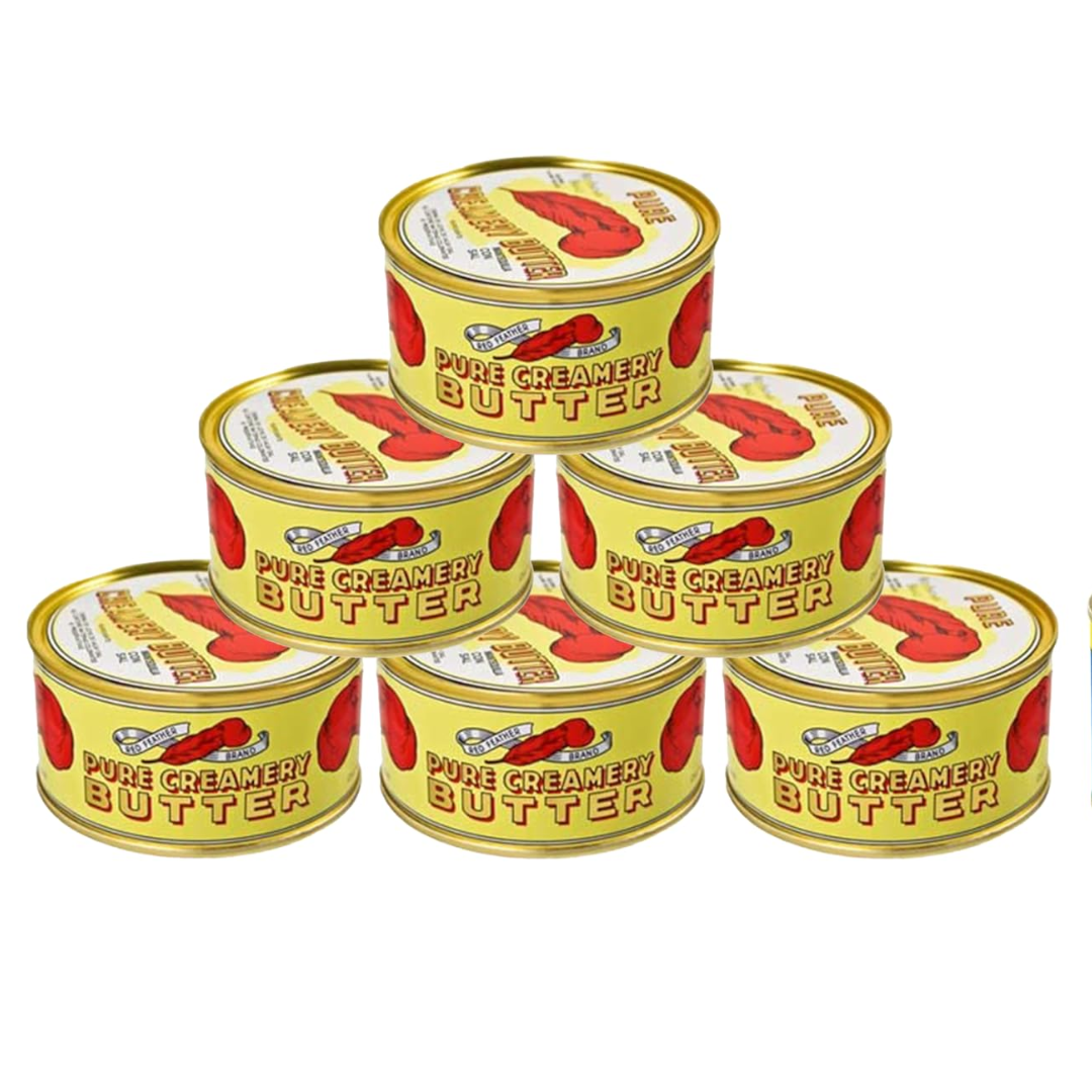 Combo - Red Feather Canned Butter & Bega Canned Cheese (6 CANS) Each