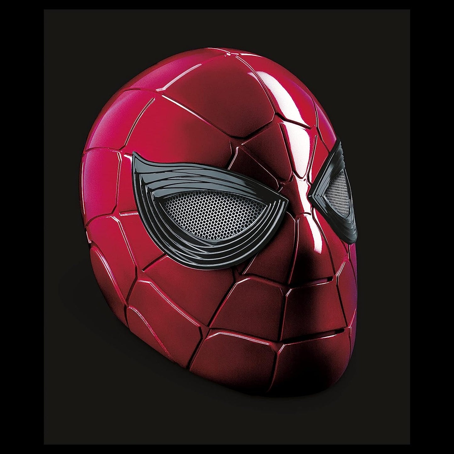 Spider-Man Marvel Legends Series Iron Spider Electronic Helmet with Glowing Eyes, 6 Light Settings and Adjustable Fit, Red