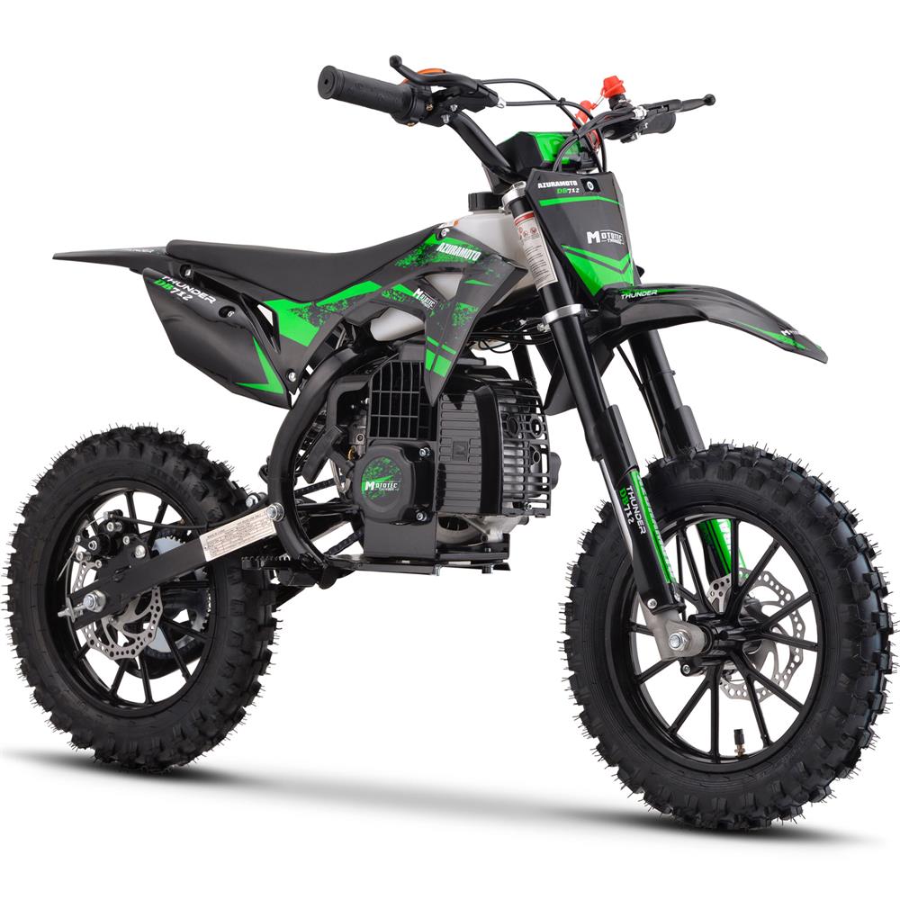 MotoTec Thunder 50cc 2-Stroke Kids Gas Dirt Bike green