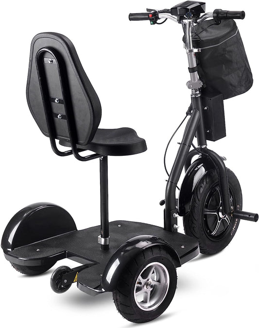 MotoTec Electric Trike 48v 1000w Lithium, Black, Large