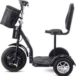 MotoTec Electric Trike 48v 1000w Lithium, Black, Large