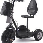 MotoTec Electric Trike 48v 1000w Lithium, Black, Large