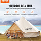 VEVOR Canvas Bell Tent, 4 Seasons Breathable 100% Cotton Canvas Yurt Tent - w/Stove Jack, Luxury Glamping Tent Waterproof Canvas Tents for Family Camping Outdoor Hunting Party