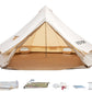 VEVOR Canvas Bell Tent, 4 Seasons Breathable 100% Cotton Canvas Yurt Tent - w/Stove Jack, Luxury Glamping Tent Waterproof Canvas Tents for Family Camping Outdoor Hunting Party