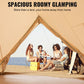 VEVOR Canvas Bell Tent, 4 Seasons Breathable 100% Cotton Canvas Yurt Tent - w/Stove Jack, Luxury Glamping Tent Waterproof Canvas Tents for Family Camping Outdoor Hunting Party