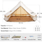 VEVOR Canvas Bell Tent, 4 Seasons Breathable 100% Cotton Canvas Yurt Tent - w/Stove Jack, Luxury Glamping Tent Waterproof Canvas Tents for Family Camping Outdoor Hunting Party