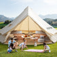VEVOR Canvas Bell Tent, 4 Seasons Breathable 100% Cotton Canvas Yurt Tent - w/Stove Jack, Luxury Glamping Tent Waterproof Canvas Tents for Family Camping Outdoor Hunting Party