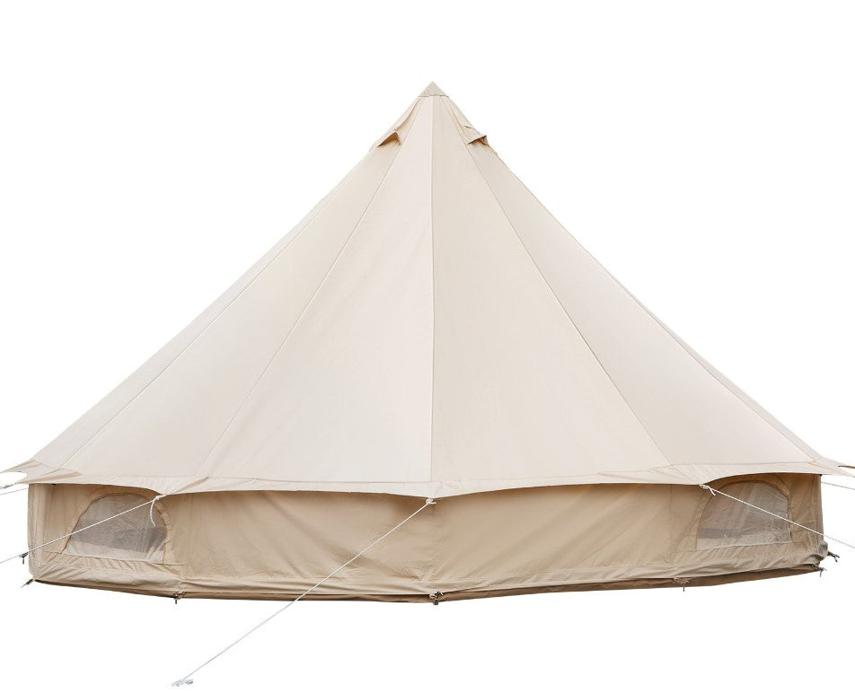 VEVOR Canvas Bell Tent, 4 Seasons Breathable 100% Cotton Canvas Yurt Tent - w/Stove Jack, Luxury Glamping Tent Waterproof Canvas Tents for Family Camping Outdoor Hunting Party