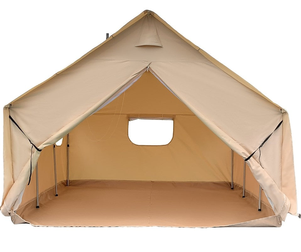 VEVOR Canvas Wall Tent 10x12ft, Wall Tent with PVC Storm Flap, Large Canvas Wall Tent Waterproof, Camping Canvas Tents With Stove Hole for 6-8 people Outdoor Camping Hiking Party Hunting
