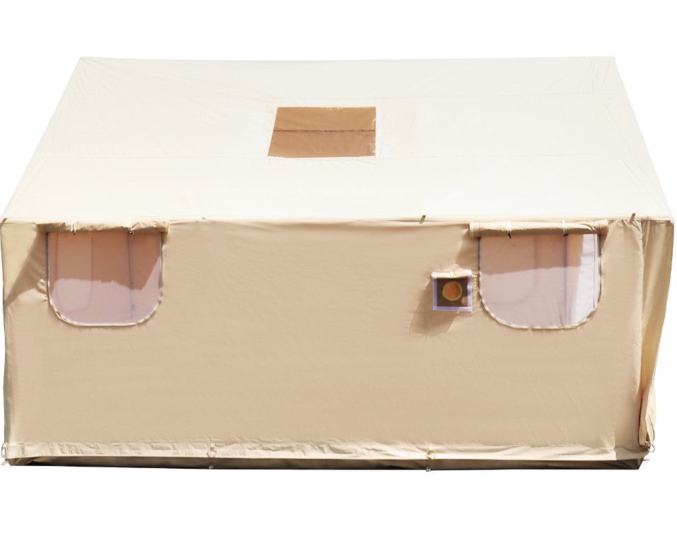 VEVOR Canvas Wall Tent 10x12ft, Wall Tent with PVC Storm Flap, Large Canvas Wall Tent Waterproof, Camping Canvas Tents With Stove Hole for 6-8 people Outdoor Camping Hiking Party Hunting