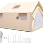 VEVOR Canvas Wall Tent 10x12ft, Wall Tent with PVC Storm Flap, Large Canvas Wall Tent Waterproof, Camping Canvas Tents With Stove Hole for 6-8 people Outdoor Camping Hiking Party Hunting