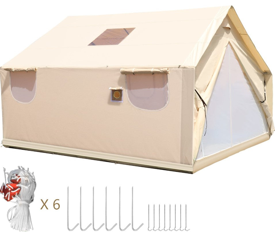 VEVOR Canvas Wall Tent 10x12ft, Wall Tent with PVC Storm Flap, Large Canvas Wall Tent Waterproof, Camping Canvas Tents With Stove Hole for 6-8 people Outdoor Camping Hiking Party Hunting