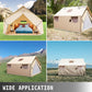 VEVOR Canvas Wall Tent 10x12ft, Wall Tent with PVC Storm Flap, Large Canvas Wall Tent Waterproof, Camping Canvas Tents With Stove Hole for 6-8 people Outdoor Camping Hiking Party Hunting