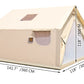 VEVOR Canvas Wall Tent 10x12ft, Wall Tent with PVC Storm Flap, Large Canvas Wall Tent Waterproof, Camping Canvas Tents With Stove Hole for 6-8 people Outdoor Camping Hiking Party Hunting