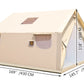 VEVOR Large Canvas Tent 12x14ft, Wall Tent with PVC Storm Flap, Canvas Wall Tents Waterproof, Canvas Camping Tents With Stove Hole for 8-10 people Outdoor Party Hiking Barbecue