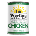 Werling & Sons Canned Chicken Fully Cooked Ready to Eat 14.5 Oz Premium Quality