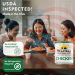 Werling & Sons Canned Chicken Fully Cooked Ready to Eat 28 oz cans
