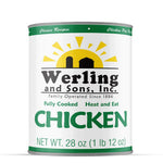 Werling & Sons Canned Chicken Fully Cooked Ready to Eat 28 oz cans