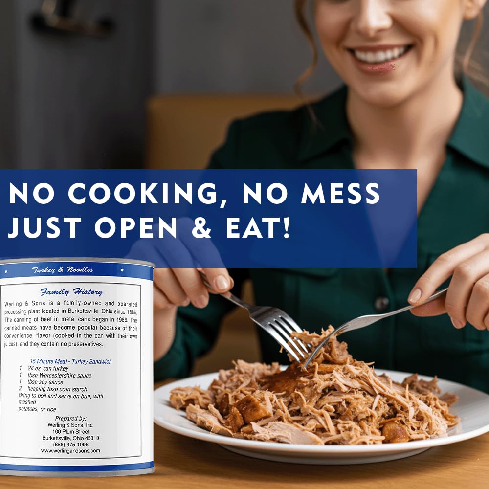 Werling & Sons Fully Cooked Canned Turkey Meat 28 Oz