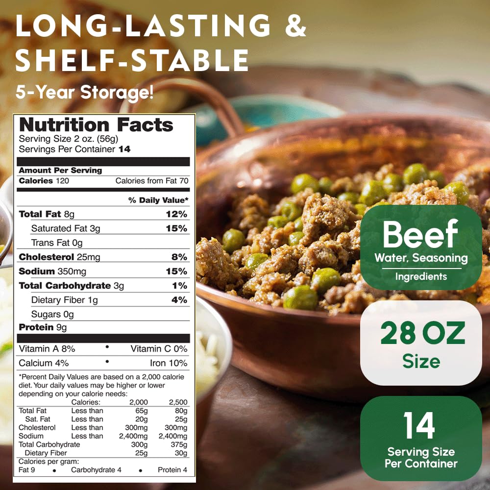 Werling & Sons Taco Beef Filling 28 Oz – Fully Cooked, Heat & Serve | Premium Shelf-Stable Canned Meat