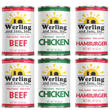 Werling & Sons Canned Meat Variety Pack 14.5 Oz Fully Cooked & Ready to Eat