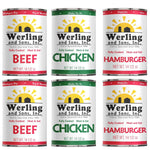 Werling & Sons Canned Meat Variety Pack 14.5 Oz Fully Cooked & Ready to Eat
