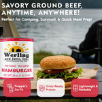 Werling & Sons Canned Hamburger 28 Oz Fully Cooked Ground Beef