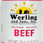Werling & Sons Canned Meat Variety Pack 14.5 Oz Fully Cooked & Ready to Eat Includes 2 Hamburger, 2 Chicken and 2 Beef Shelf Stable Emergency Canned Food for Long Term Storage, Camping & Quick Meals