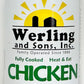 Werling & Sons Canned Meat Variety Pack 14.5 Oz Fully Cooked & Ready to Eat Includes 2 Hamburger, 2 Chicken and 2 Beef Shelf Stable Emergency Canned Food for Long Term Storage, Camping & Quick Meals